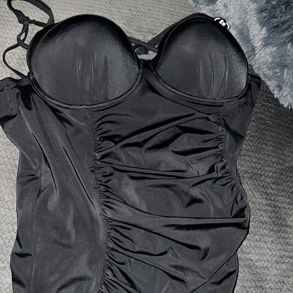 Torrid black push up swim suit one piece